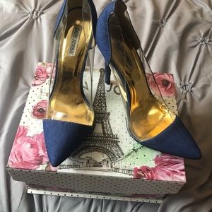 Denim/Clear Pumps
